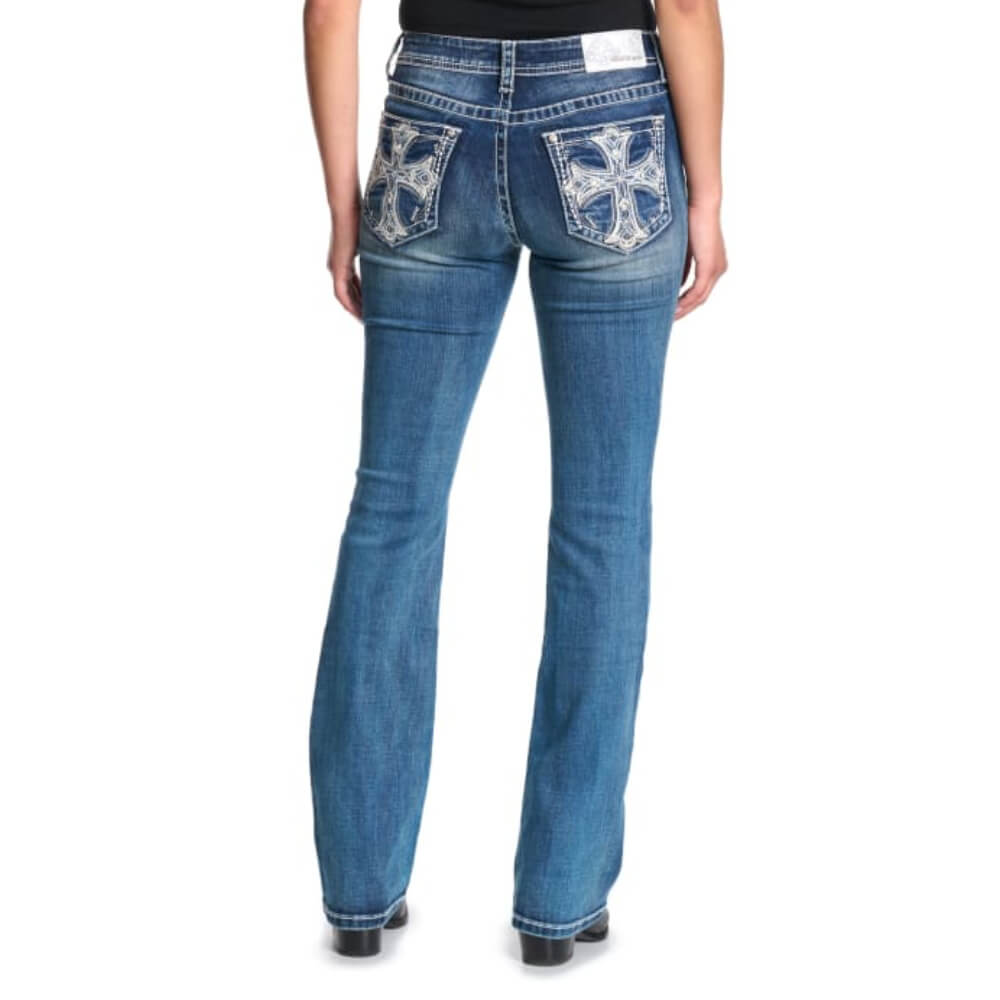 Grace in L.A. Womens Crosses Bootcut Jeans