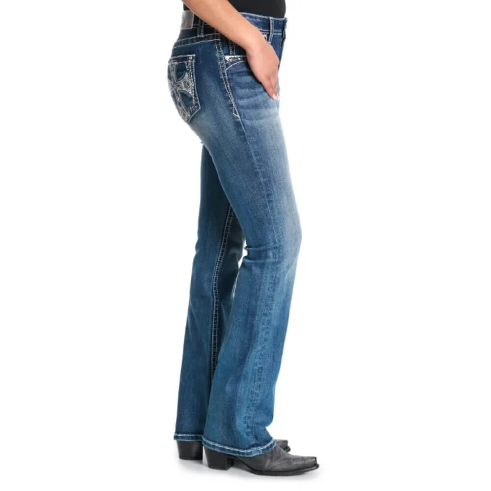 Grace in L.A. Womens Crosses Bootcut Jeans