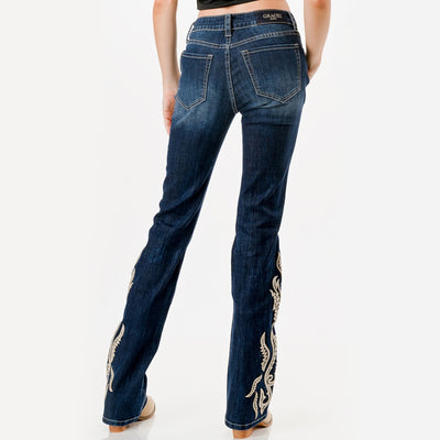 Grace in L.A. Womens Mid rise Bootcut Jeans