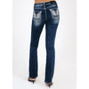 Grace in L.A. Womens Wing Embroidery Jeans