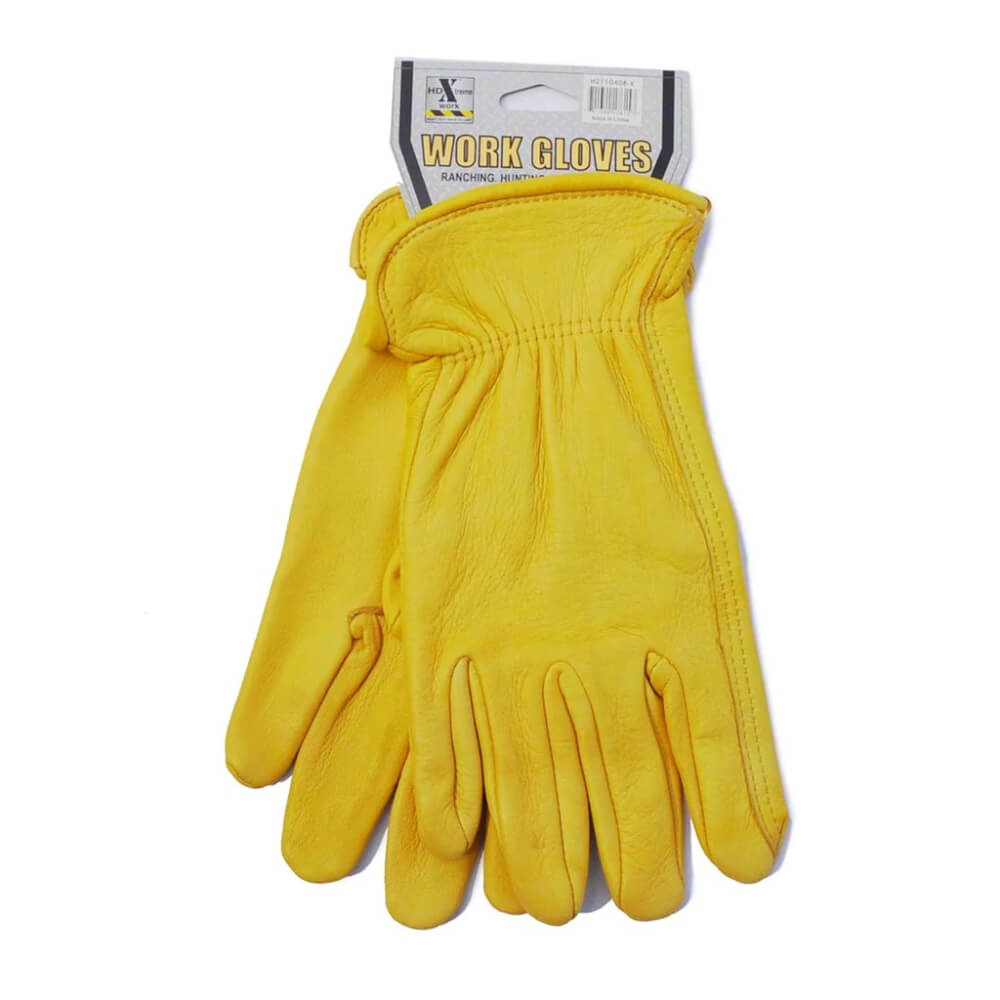 HD Xtreme Tan Deerskin Leather Gloves - H2110408