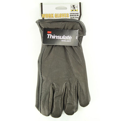 HDX Black Deerskin Fleece Lined Work Gloves