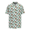 HHooey Mens "The Drive" Polo Shirt White /Green Cowboy Golf Course - HP2602WHGR