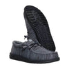 Hey Dude Mens Wally Stretch Sox Shoes Granite Grey/Black- 41898-1U4
