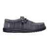 Hey Dude Mens Wally Stretch Sox Shoes Granite Grey/Black- 41898-1U4