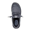 Hey Dude Mens Wally Stretch Sox Shoes Granite Grey/Black- 41898-1U4