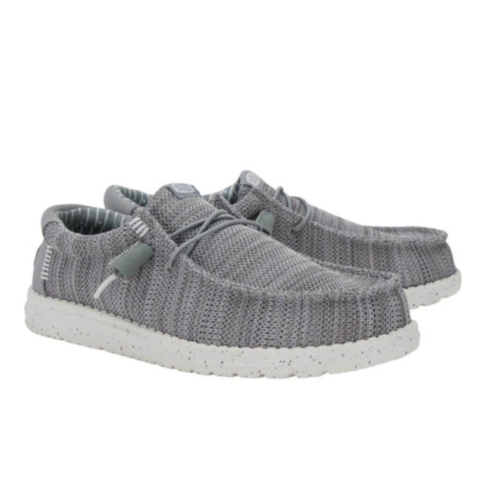 Hey Dude Mens Wally Stretch Sox Shoes Grey - 41898-030