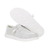 Hey Dude Mens Wally Stretch Sox Shoes Storm White - 41898-1UO