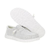 Hey Dude Mens Wally Stretch Sox Shoes Storm White - 41898-1UO