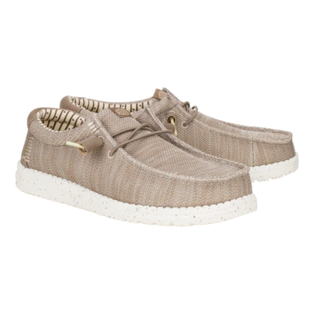 Hey Dude Mens Wally Stretch Sox Shoes Tan - 41898-265