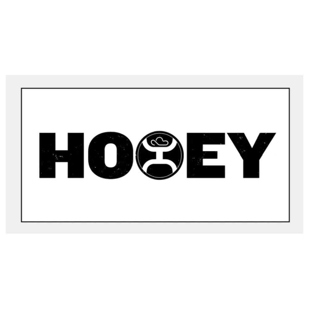 Hooey Black and White Logo Sticker