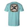 Hooey Boys "Zenith" Cream/Black Logo T-Shirt Turquoise - HT1682TQ-Y