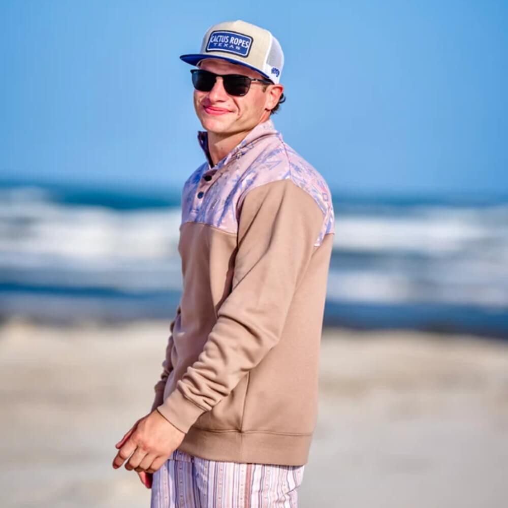 Hooey Mens "CR124" Cactus Ropes Cap Cream/Blue - CR124