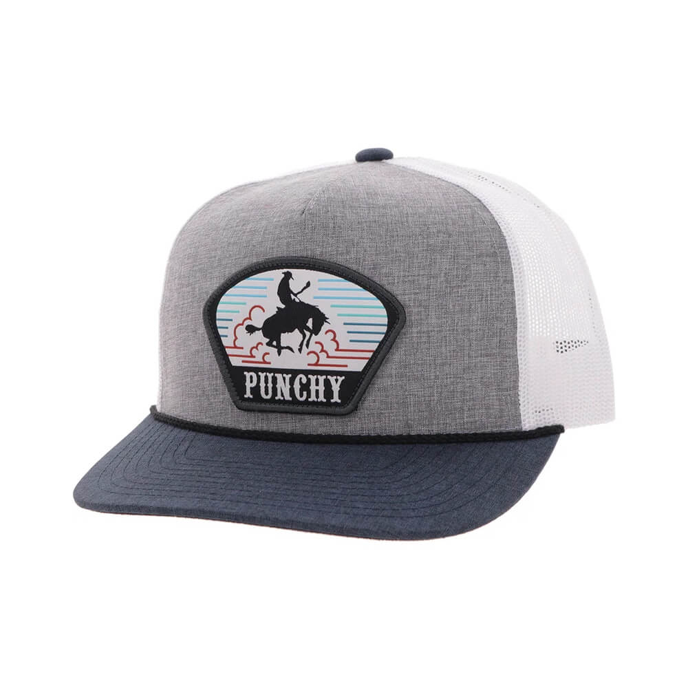 Hooey Mens "Cavvy" Punchy Cap Grey/White - 5035T-GYWH