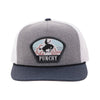 Hooey Mens "Cavvy" Punchy Cap Grey/White - 5035T-GYWH