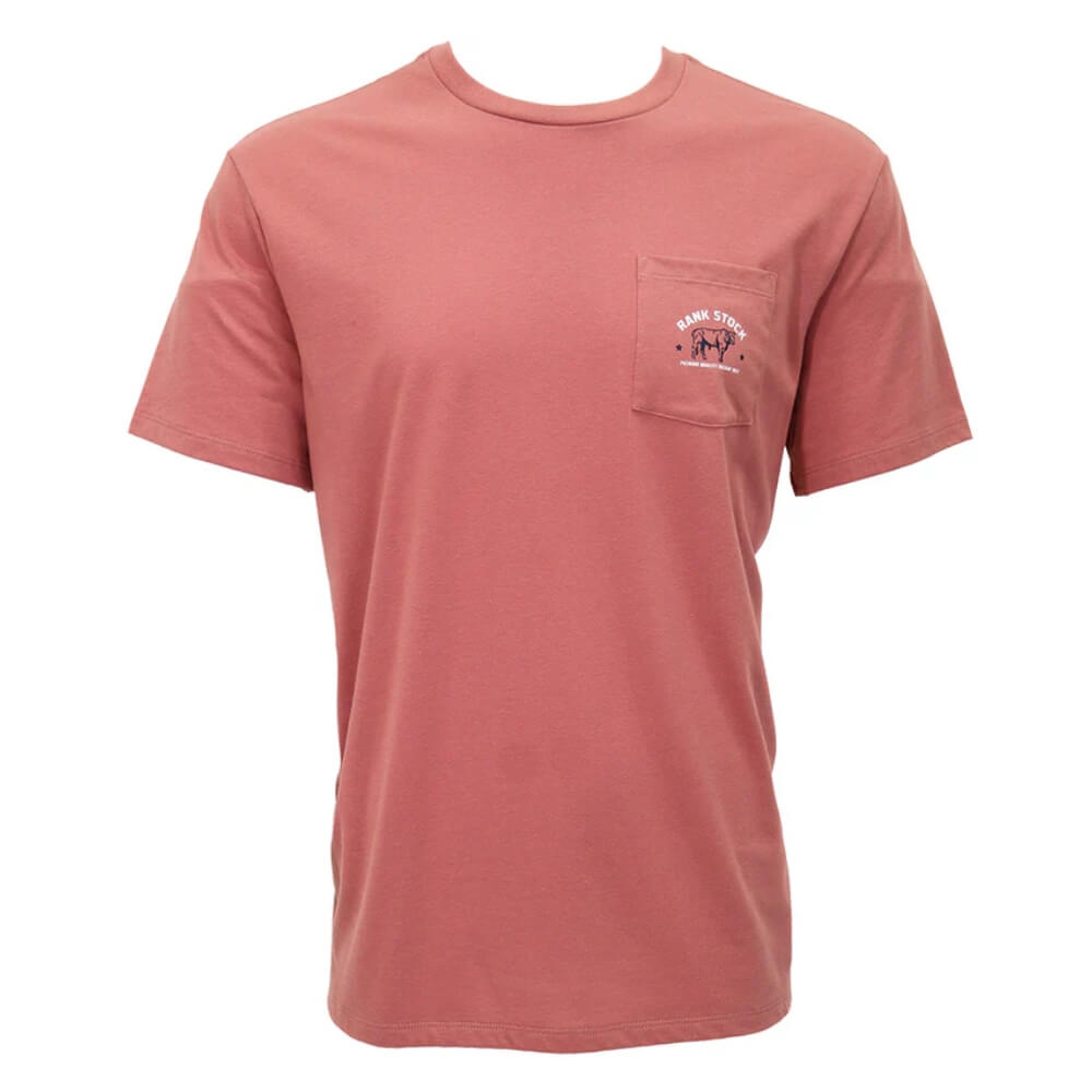Hooey Mens "Charbray" T-Shirt Light Mahogany - HT1684DKPK