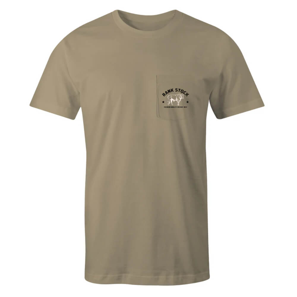Hooey Mens "Charbray" T-Shirt Tan - HT1684TN