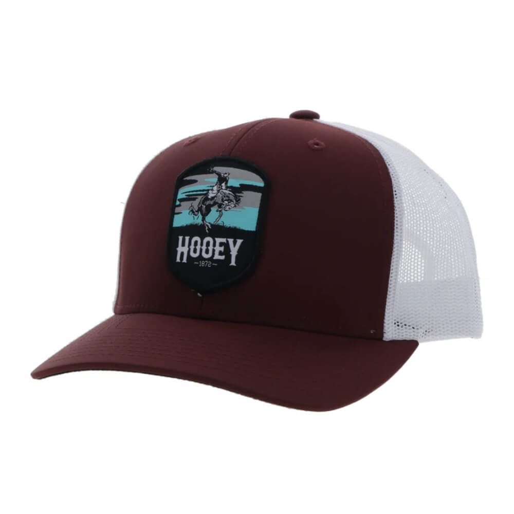 Hooey Mens "Cheyenne" Maroon/White Cap