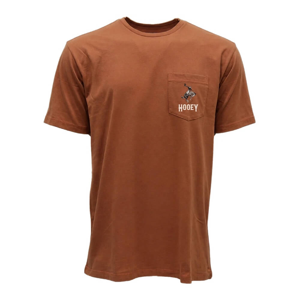 Hooey Mens Cheyenne Pocket T-Shirt Rust Orange - HT2607RU