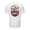 Hooey Mens "Cheyenne" Pocket T-Shirt White w/Tan/Cream/Brown - HT1688WH