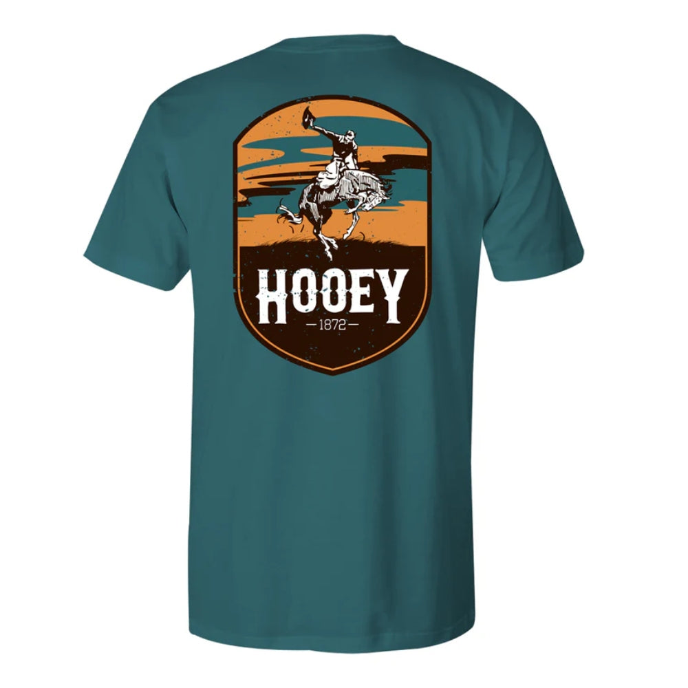Hooey Mens "Cheyenne" Teal Pocket T-Shirt - HT1688TL
