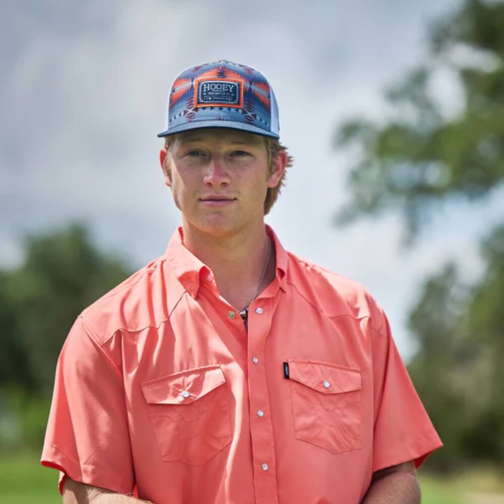 Hooey Mens "Doc" Rectangle Patch Cap Navy - 2502T-NVWH