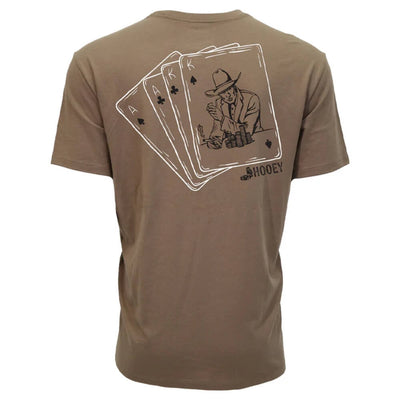 Hooey Mens "Gambler" T-Shirt Brown - HT1912BR