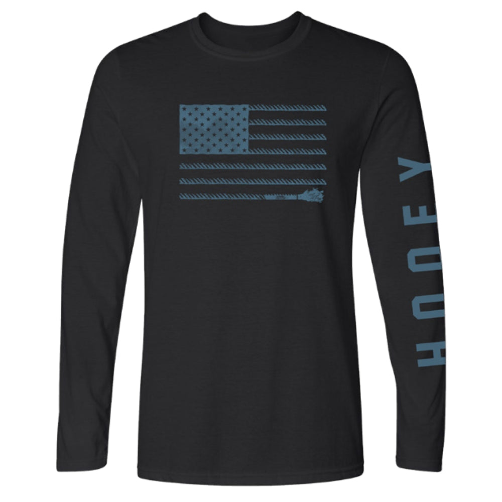 Hooey Mens Horizontal Rope Flag Long Sleeve T-Shirt