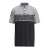 Hooey Mens "Hot Shot" Polo Shirt Black/Grey w/Aztec - HP2603BKGY