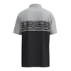 Hooey Mens "Hot Shot" Polo Shirt Black/Grey w/Aztec - HP2603BKGY