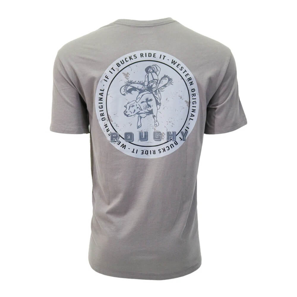 Hooey Mens "Lucky Strike" Roughy T-Shirt Steel Grey - RT1517DKGY