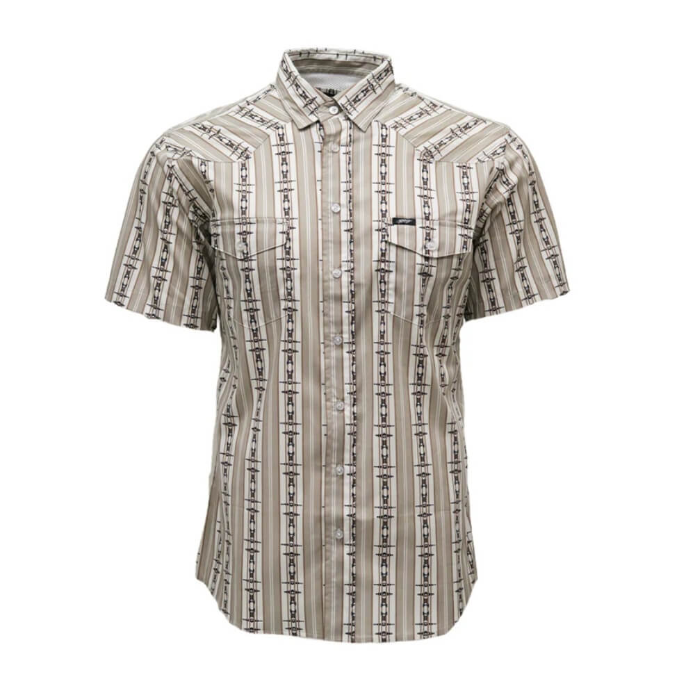 Hooey Mens "Maverick" Button Up Shirt Tan - HT2624CRAZ