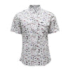 Hooey Mens "Maverick" Button Up Shirt White w/Rodeo Print - HT2624WHPR