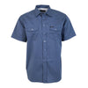 Hooey Mens "Maverick" Short Sleeve Button Up Shirt Blue - HT2623BL