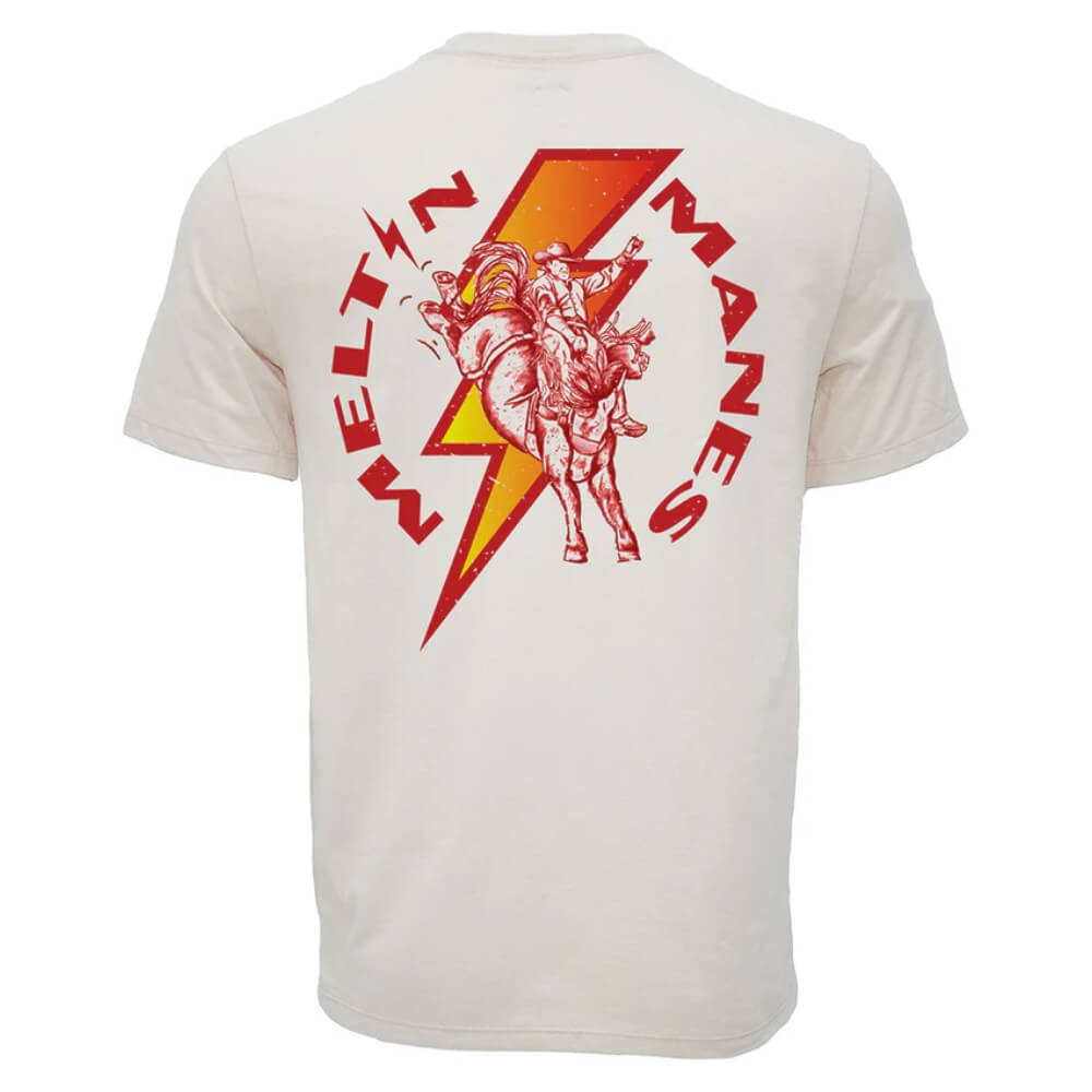 Hooey Mens "Meltin' Manes" T-Shirt Cream - RT2605CR