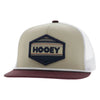 Hooey Mens Mesa 6-Panel Trucker Snapback Cap Tan/White - 2687T-TNWH