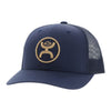 Hooey Mens "O-Classic" Gold Logo Cap Navy - 2509T-NV