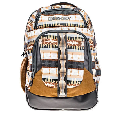 Hooey Mens "Ox" Backpack Tan & Charcoal w/Aztec - BP074TNCH