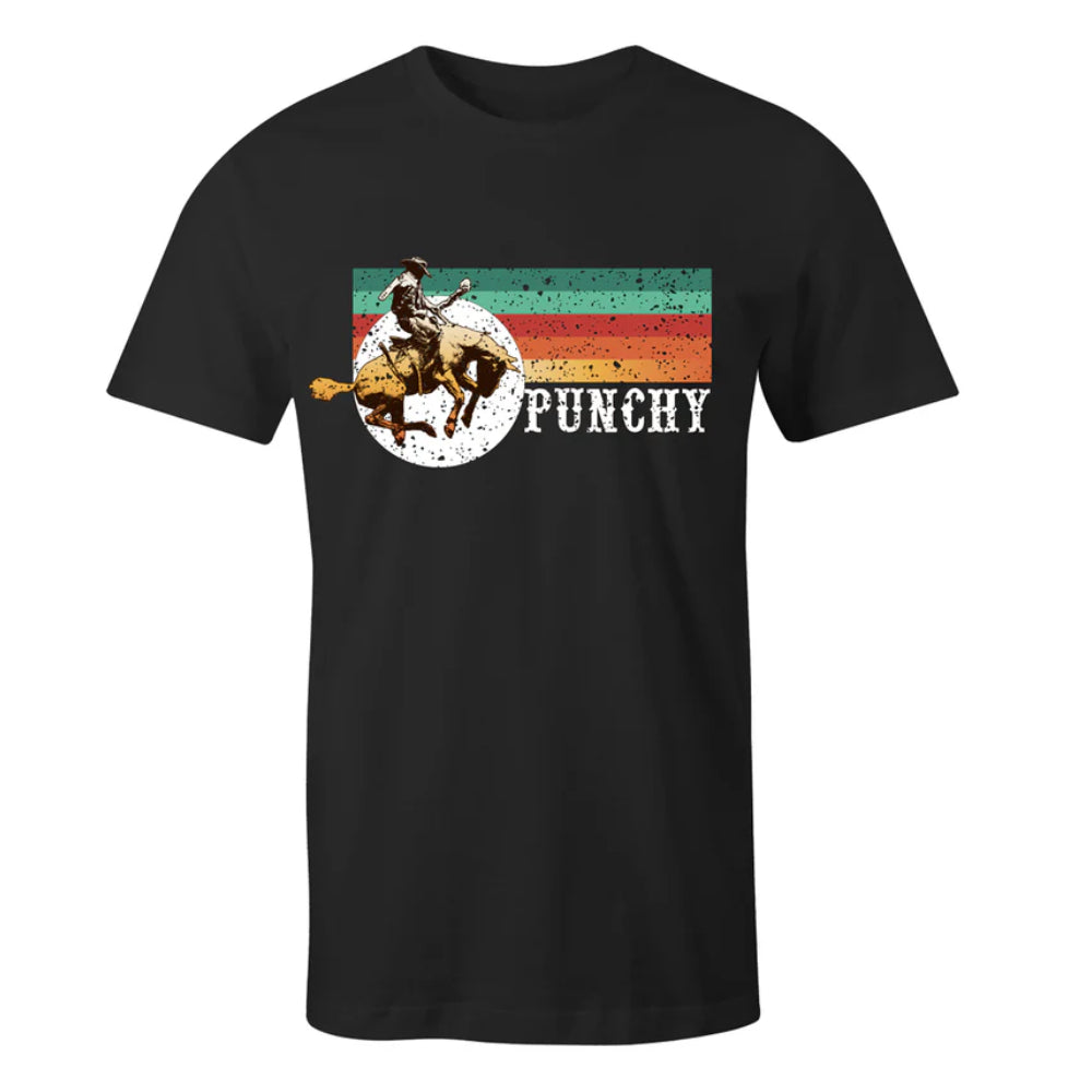 Hooey Mens "Punchy" Black w/Serape T-Shirt - PT1646BK