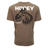 Hooey Mens "Rattler" T-Shirt Brown - HT1892BR