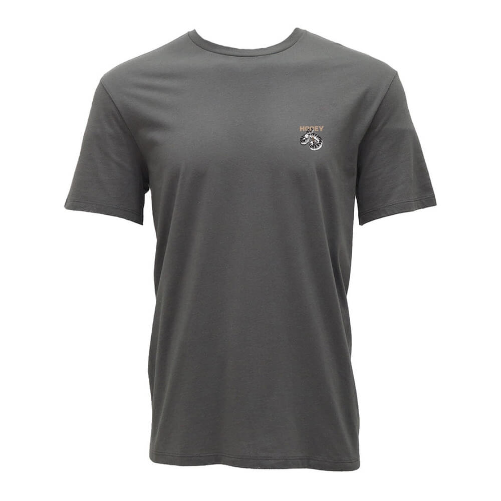 Hooey Mens "Rattler" T-Shirt Dark Grey - HT2608DKGY