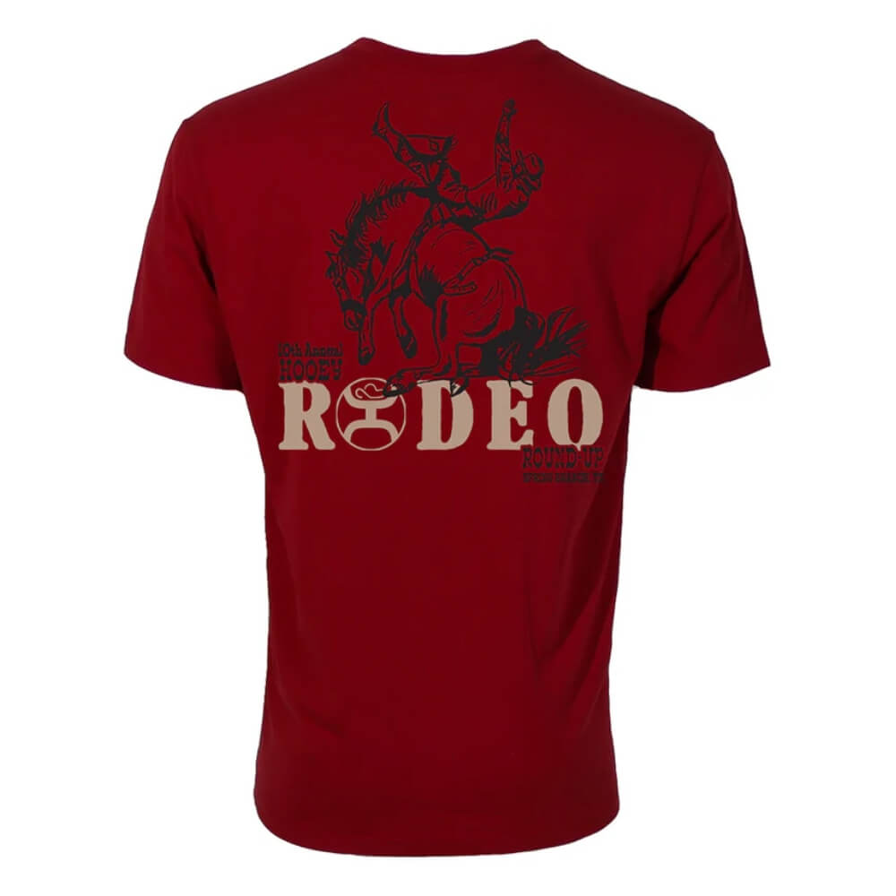 Hooey Mens "Rodeo Round Up" T-Shirt Red - HT2609RD