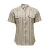 Hooey Mens "Sol" Short Sleeve Pearl Snap Shirt Cream/Stripe - HT2621CRST