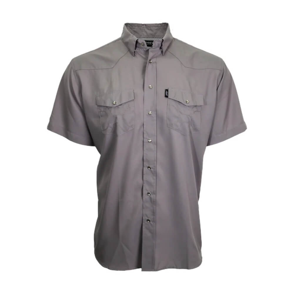 Hooey Mens "Sol" Short Sleeve Shirt Grey - HT2620GY