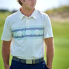Hooey Mens "The Drive" Polo Shirt Cream w/ Multi-Color Aztec - HP2602CRAZ
