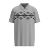Hooey Mens "The Weekender" Polo Shirt Grey/Black with Aztec - HP2601GYBK