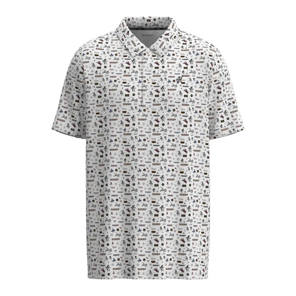 Hooey Mens "The Weekender" Polo Shirt White - HP2601WHPR