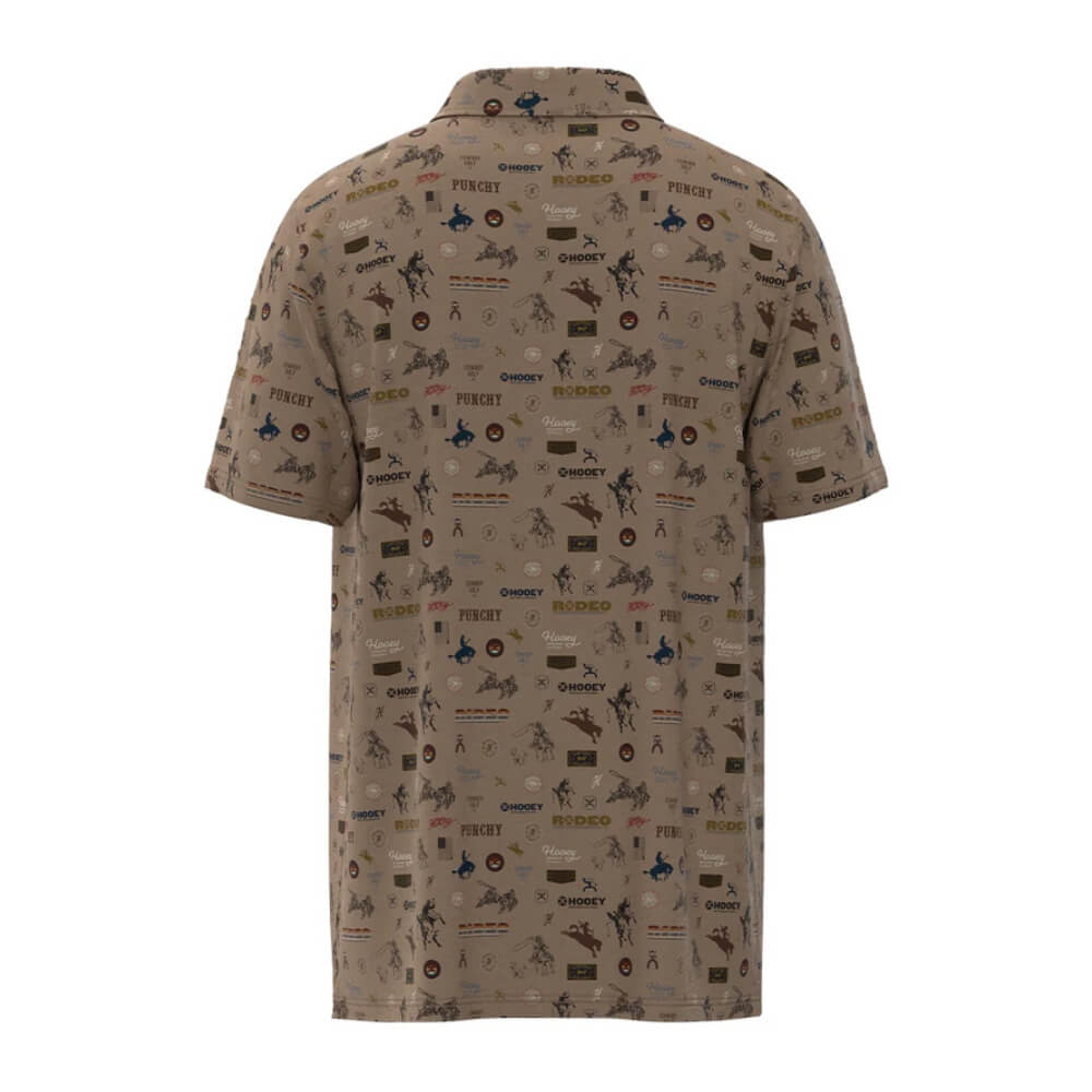 Hooey Mens "The Weekender" Rodeo Print Polo Shirt