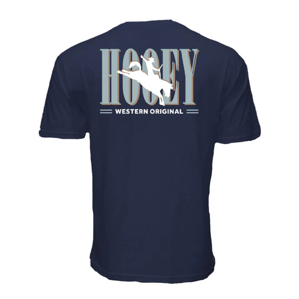 Hooey Mens "Wild Ride" T-Shirt Blue w/Light Blue - HT1911NV
