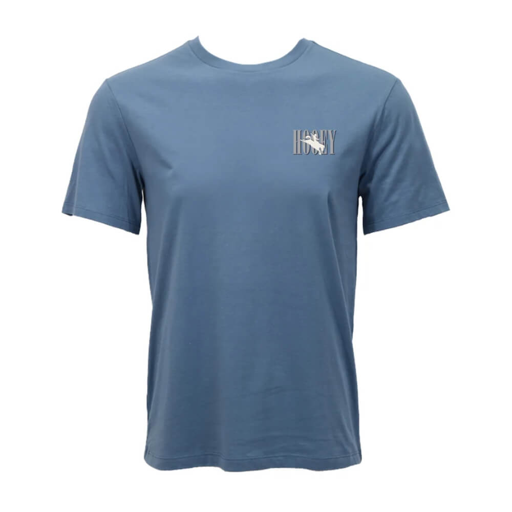 Hooey Mens "Wild Ride" T-Shirt Dark Denim - HT2672DKDE